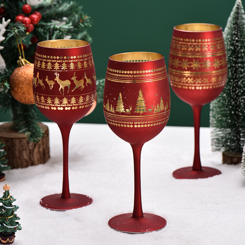 Wine Beer Foot - クリエイティブなガラス製ワイン・ビールカップ、三角形の高脚グラス、家庭用カラフルなガラスカップ、赤ワインやビールの試飲用