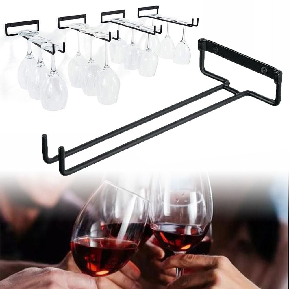 Wine Rack Wall Mount - 壁掛けステムウェアホルダーキッチンワイングラスホルダーカップハンガーゴブレットハンギングラック収納棚