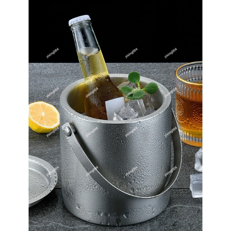 Wine Beer Cooler - 二重壁304ステンレス鋼製アイスバケット、ビール、赤ワイン、バー、クラブ用保温ワインクーラー