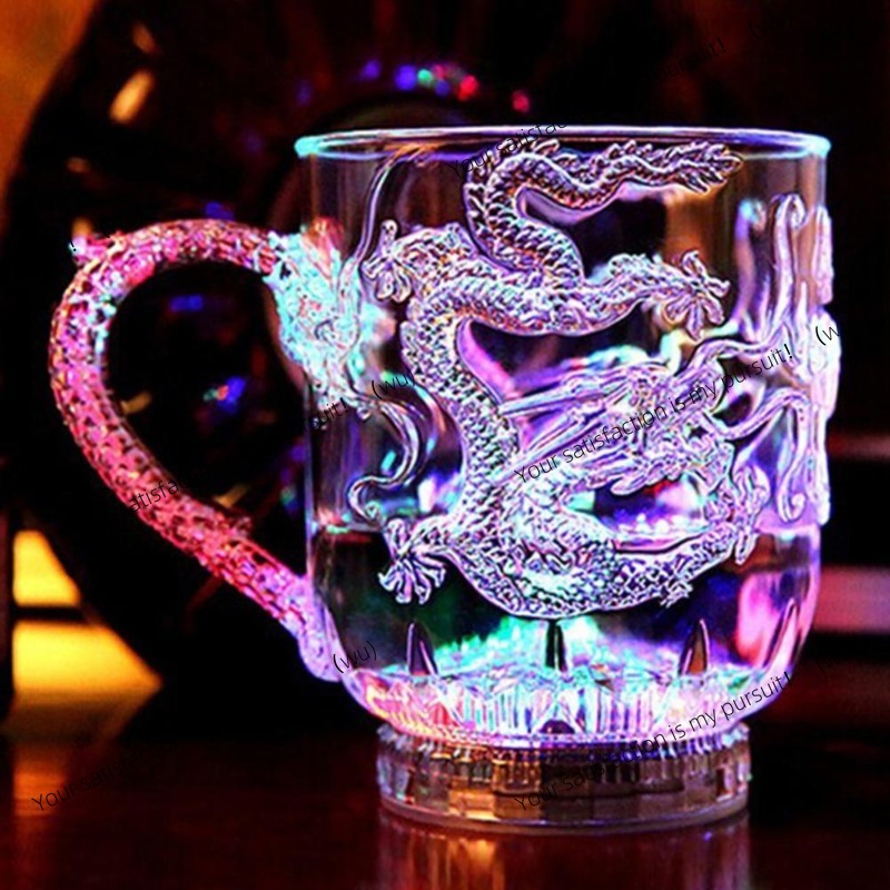 Whisky Beer And Wine - ZOCI-LED フラッシュマジックカラーチェンジドラゴンカップ 水活性化ライトアップ ビール コーヒー ミルクティー