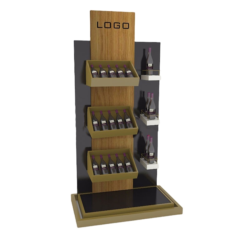 Wine Beer Store - カスタム小売店の床から天井までのビール瓶ラック、ワインディスプレイ、ビールディスプレイラック、木製ワインラック