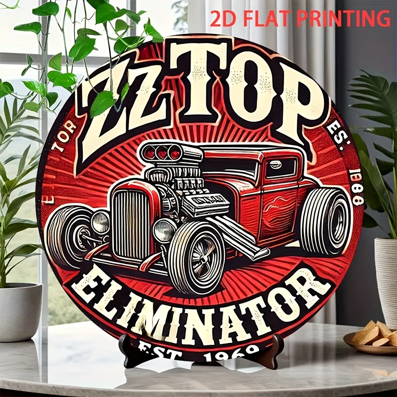 Wine Tag Label - 2D フラット、1個 ZZ Top エリミネーター ホットロッド