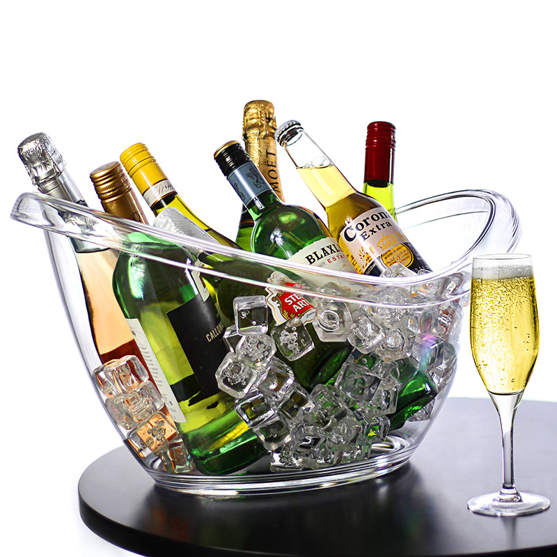 Wine Beer Mix - 非LEDボート型アイスバケツ ビールKTV元宝カクテルクーラーバー ミックスドリンク盆 アイスワインタブコンテナ