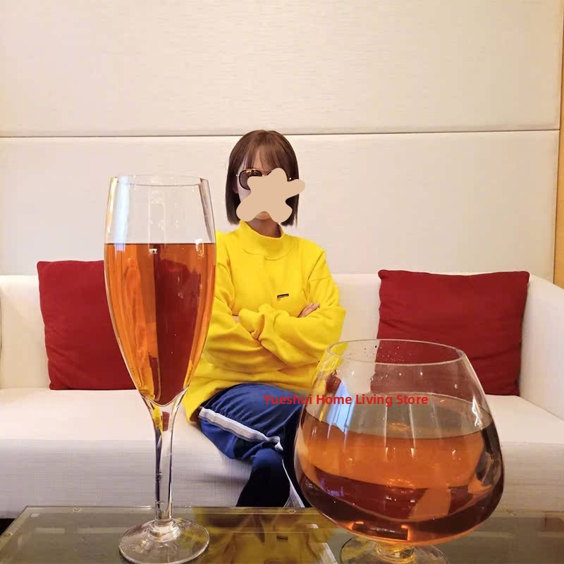 Wine Beer Foot - 大型ガラスビールジョッキ、特別なシャンパンカップ、ワイングラススタンド、創造的な装飾花瓶、高脚ドリンクウェア