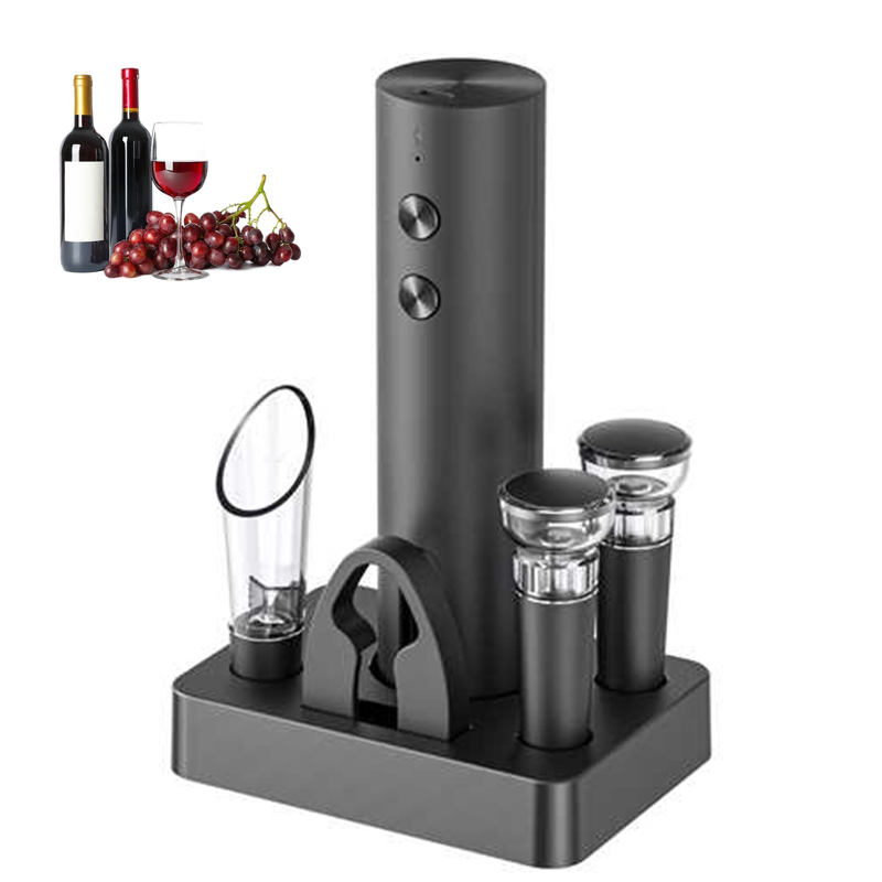 Wine Beer Bottle - 電動ワインオープナーセット新入荷 自動赤ワインコルク抜き 充電式ワインオープナー ワインツール ベース付き