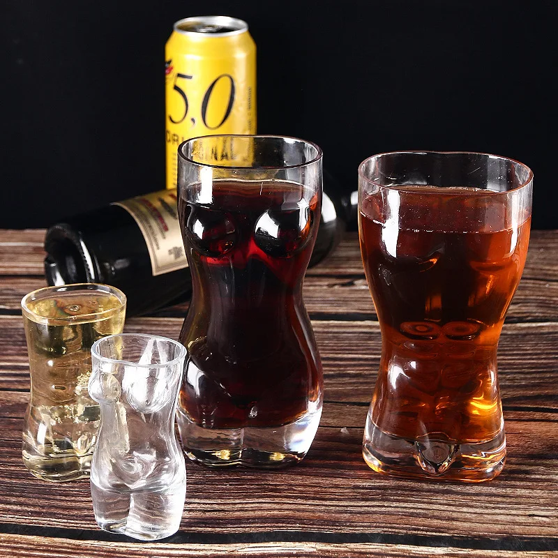 Wine Beer Mix - 男性、ワインゴブレットカップ、パーティー、バーツール用のセクシーな二重壁ワイングラス、耐久性、ウイスキー、ビール、混合、美容、女性