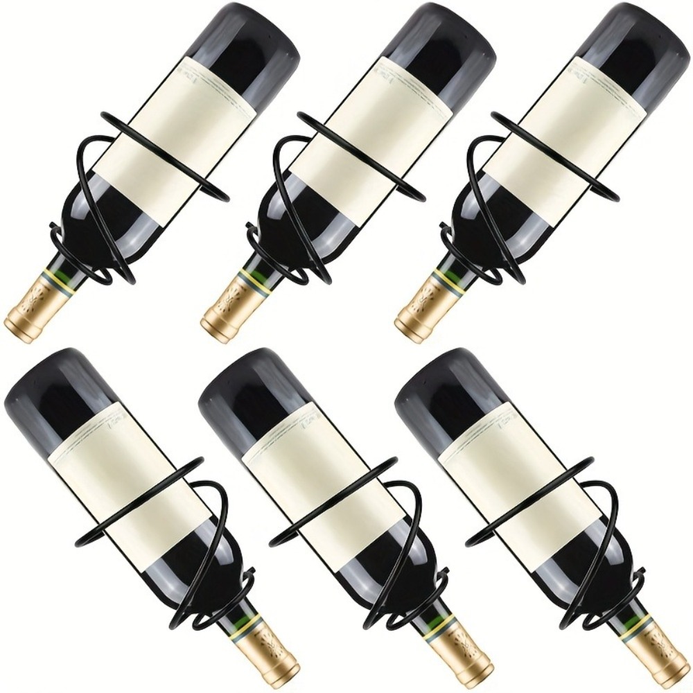 Wine Rack Wall Mount - 1PC ミニマリストシングルボトル壁掛けワインラック、クリエイティブな赤ワインボトルディスプレイラック、金属製吊り下げワインラック