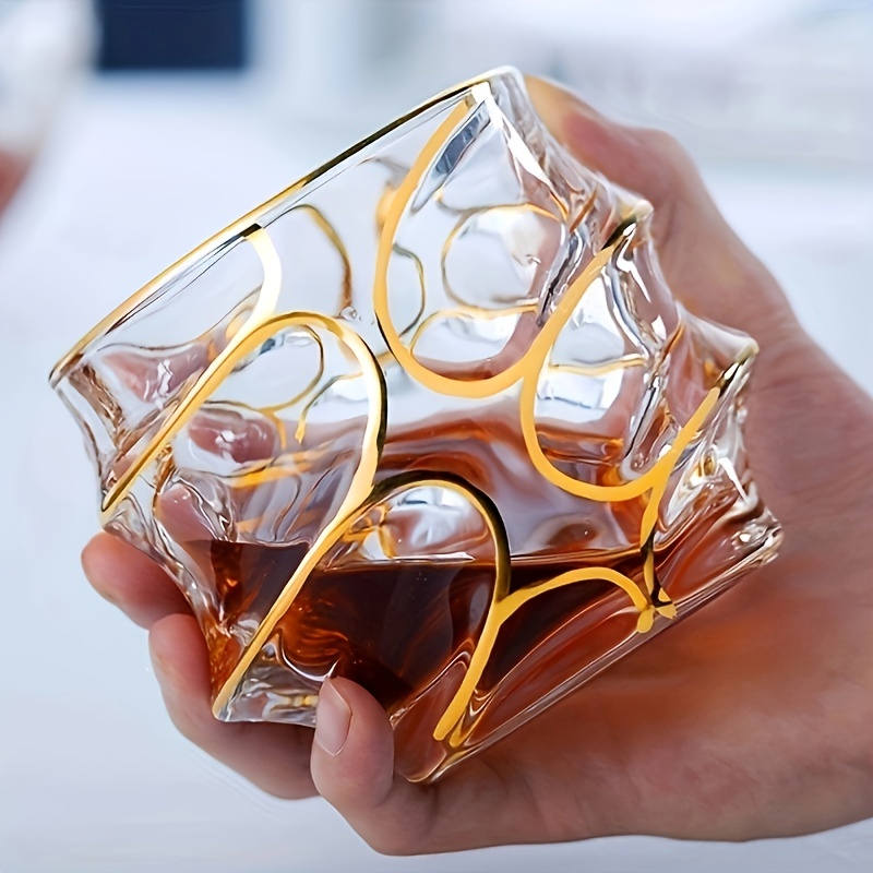 Whisky Beer And Wine - ウイスキーグラス タンブラー ゴールデンライン ワイン ウイスキーグラス 金塗装