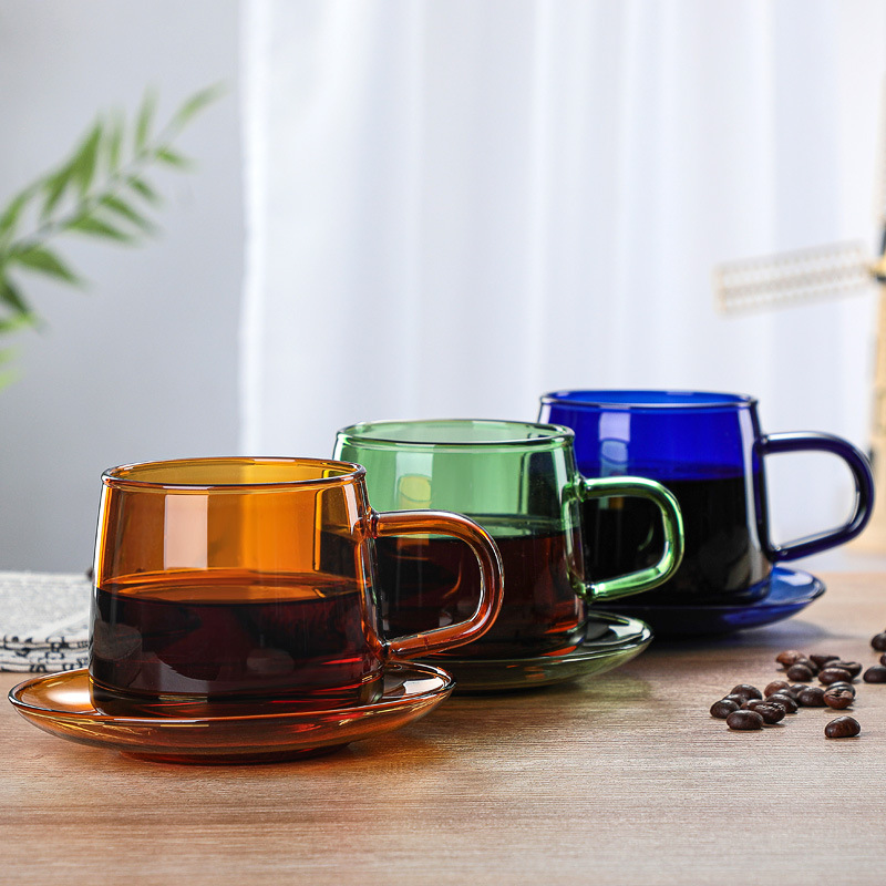 Wine Beer Store - お茶を作るためのカラフルなコーヒーカップ,お茶ジュース,ミルク,ウォータービール,ワイン,耐熱性,250/300ml
