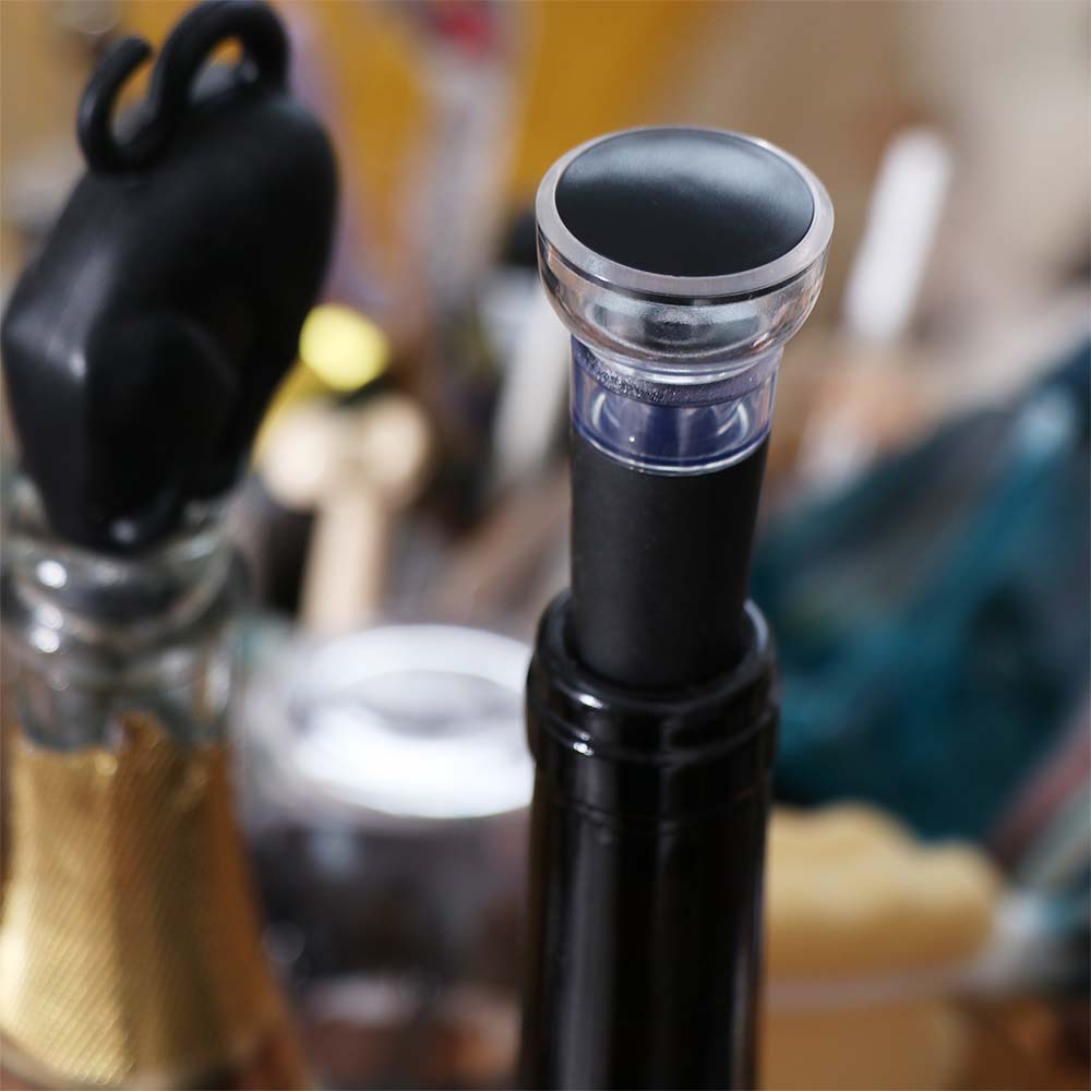 Wine Opener Electric - 5-in-1電動ワインボトルオープナー、ベース付きで再利用可能、電池式自動ワインオープナー、結婚式イベント用