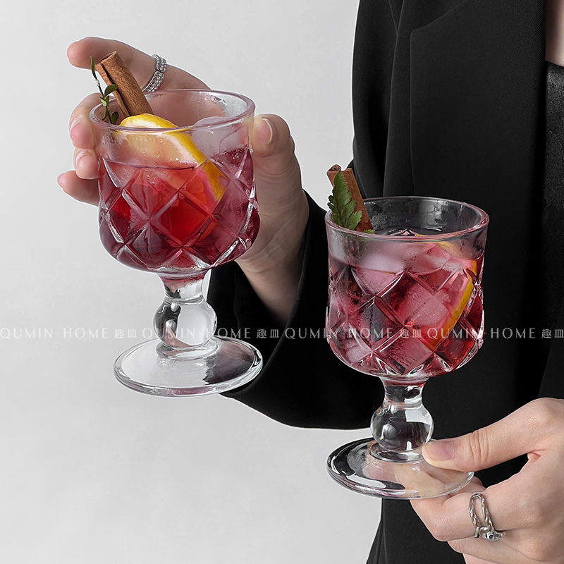 Wine Beer Foot - Lingge short-footed red wine glass,ハイエンド,センシティブ,ホット,新しい家庭用