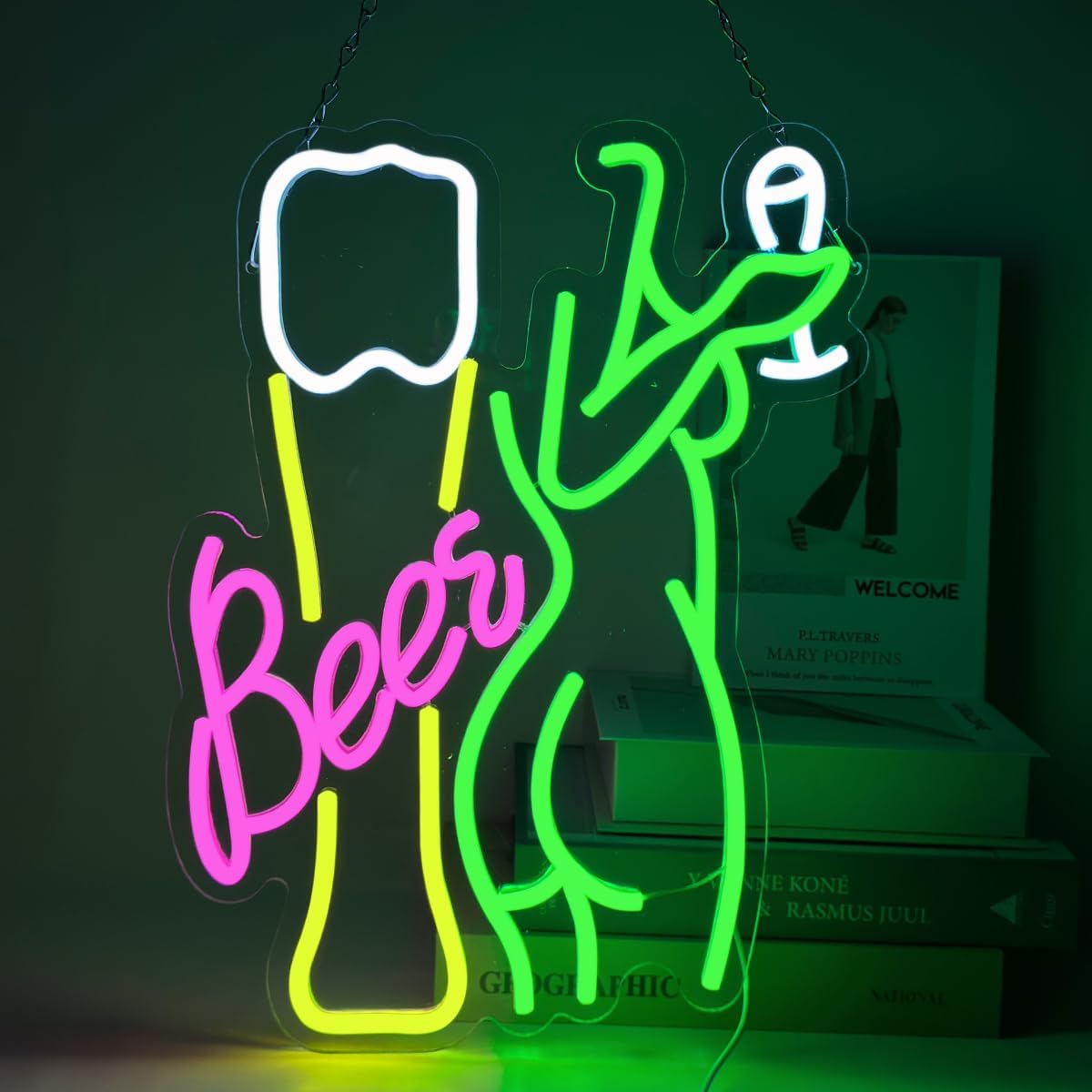 Wine Beer Store - ビールネオンサイン 女性の体ネオンライト LEDワイングラスライト 広告用USB電源 バー クラブ