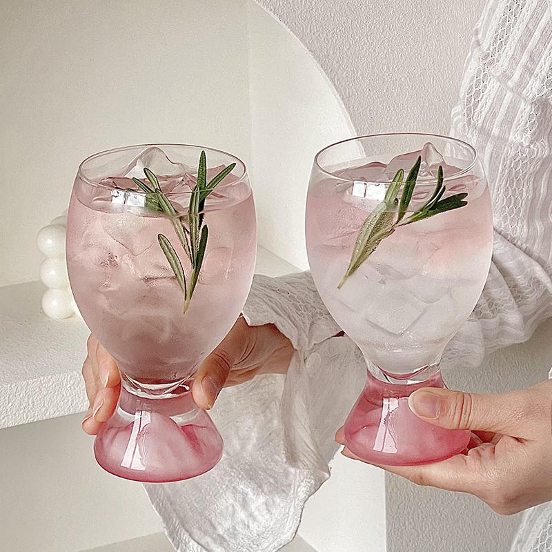 Wine Beer Foot - クリエイティブビッグベリーワイングラス色のシンプルなシャンパングラスコーヒーカップウォッカカップ透明短足ビールグラスギフト