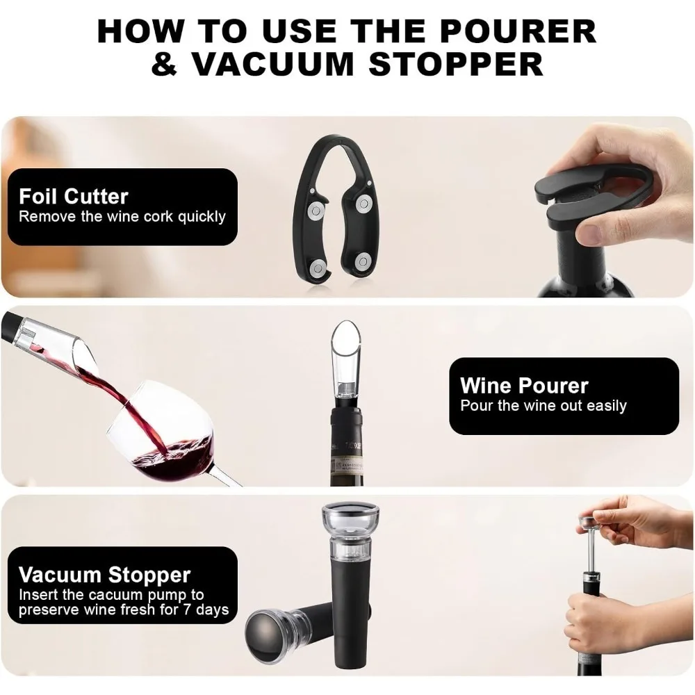 電動ワインオープナーセット 電動ワインボトルオープナー 収納 - Wine Opener Electric のレビューと価格