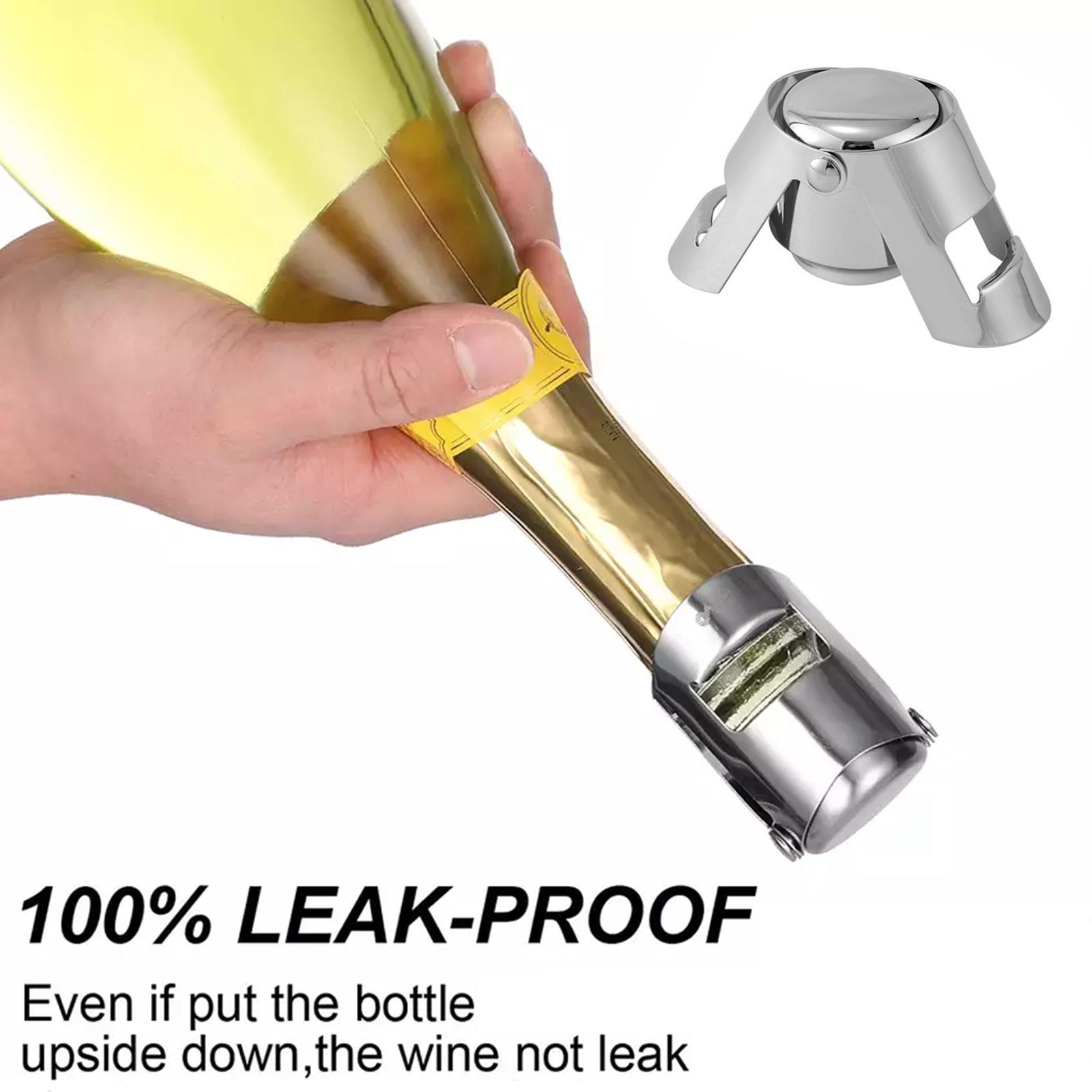 ポータブルスチールシャンパンボトルストッパー光沢のある漏れ防 - Wine Beer Bottle のレビューと価格