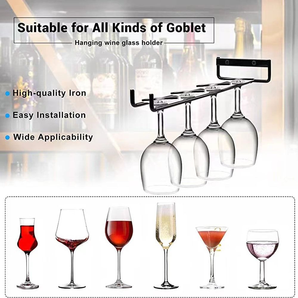 壁掛けステムウェアホルダーキッチンワイングラスホルダーカップ - Wine Rack Wall Mount のレビューと価格