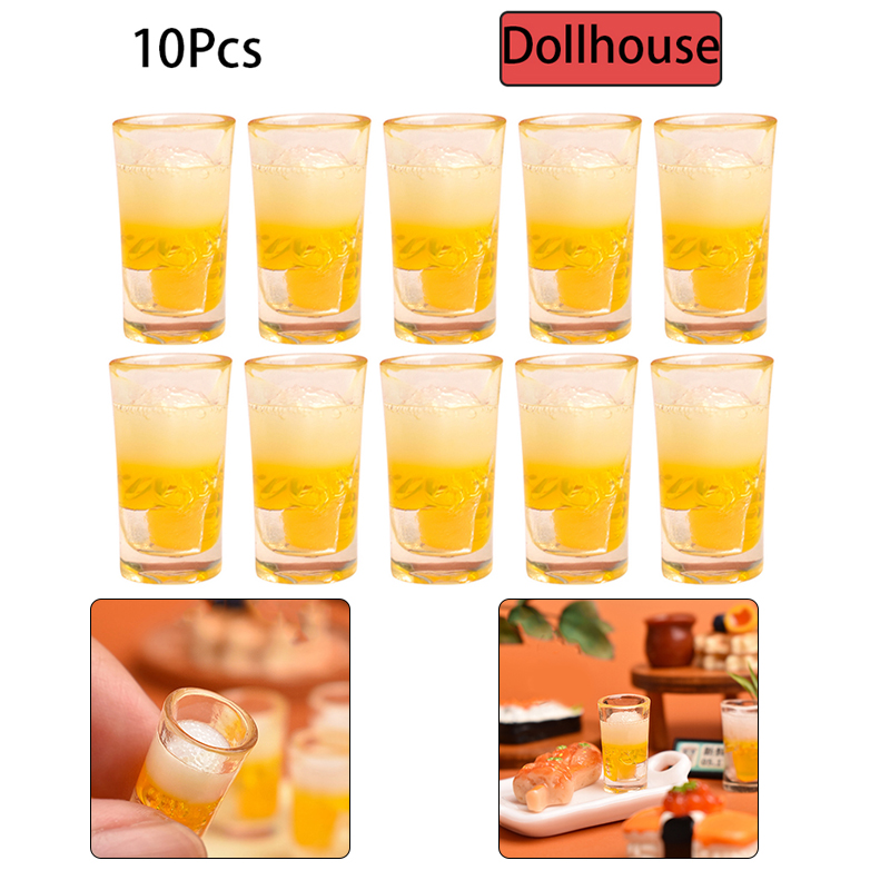 10 個ミニチュアおもちゃキッチンビール飲料カップマグアクセ - Wine Beer Drink のレビューと価格