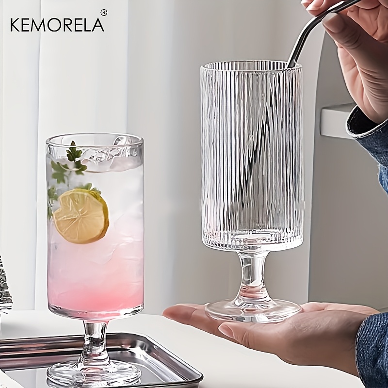 KEMORELA 1個入り エレガントなハイフットガラスカッ - Wine Beer Foot のレビューと価格