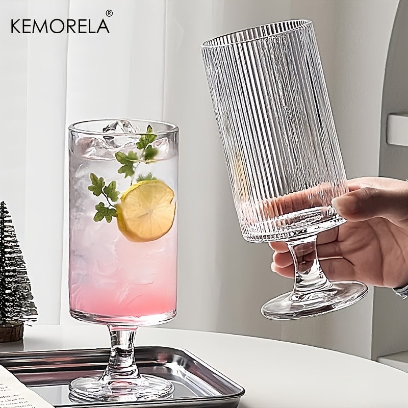 KEMORELA 1個入り エレガントなハイフットガラスカッ - Wine Beer Foot のレビューと価格