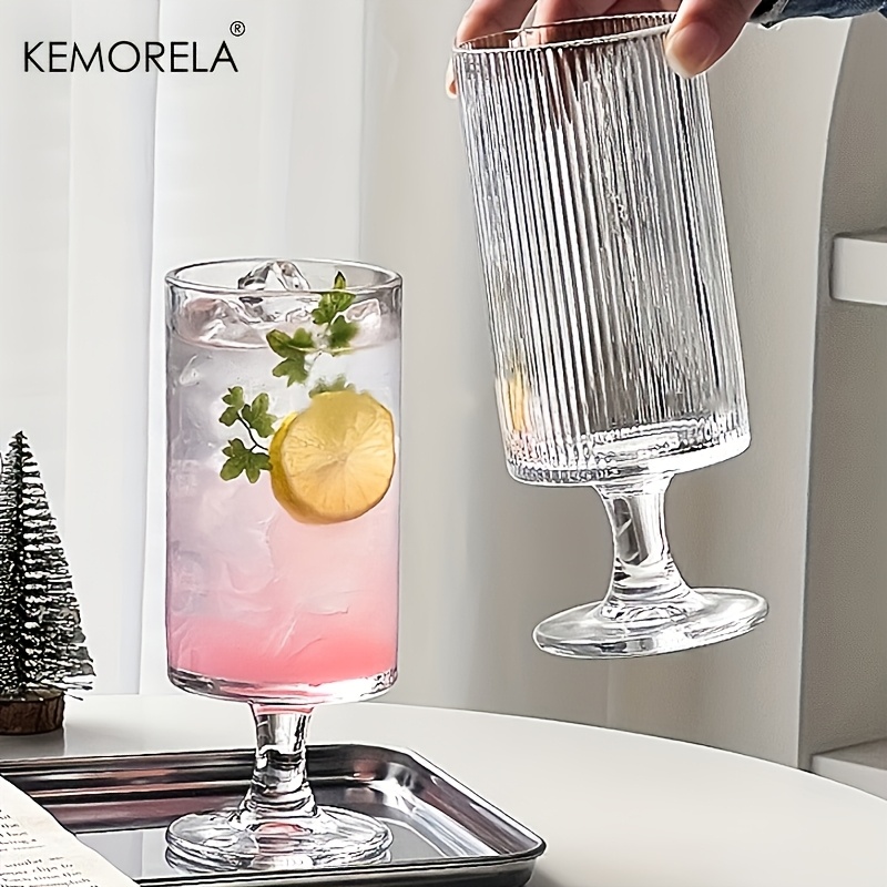 KEMORELA 1個入り エレガントなハイフットガラスカッ - Wine Beer Foot のレビューと価格