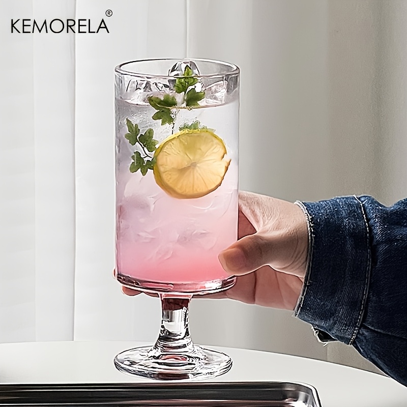 KEMORELA 1個入り エレガントなハイフットガラスカッ - Wine Beer Foot のレビューと価格