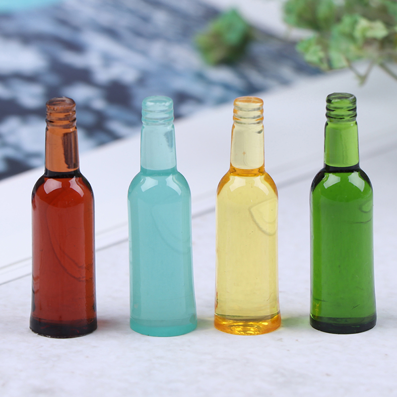 6 個 1:12 ドールハウスミニチュアビールワインドリンク - Wine Beer Bottle のレビューと価格