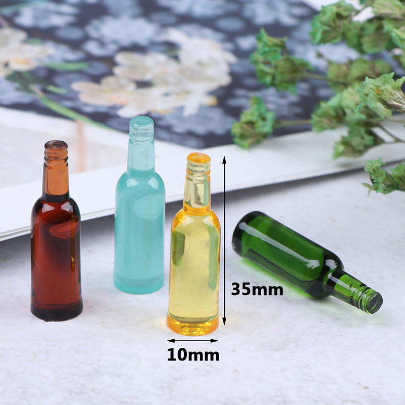 6 個 1:12 ドールハウスミニチュアビールワインドリンク - Wine Beer Bottle のレビューと価格