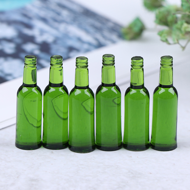 6 個 1:12 ドールハウスミニチュアビールワインドリンク - Wine Beer Bottle のレビューと価格