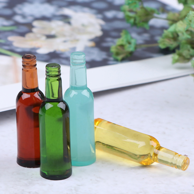 6 個 1:12 ドールハウスミニチュアビールワインドリンク - Wine Beer Bottle のレビューと価格
