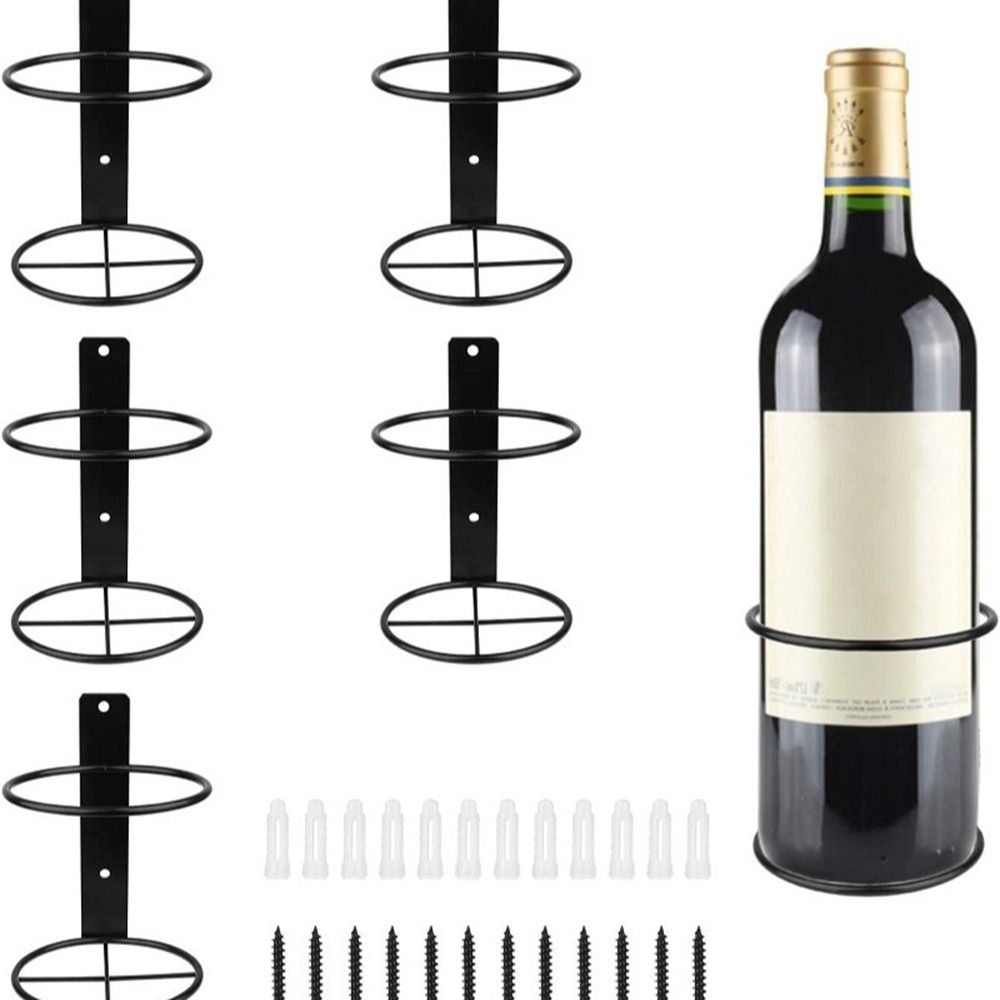 鉄製壁掛けワインボトルホルダー シンプルな黒色 シングルボト - Wine Rack Wall Mount のレビューと価格