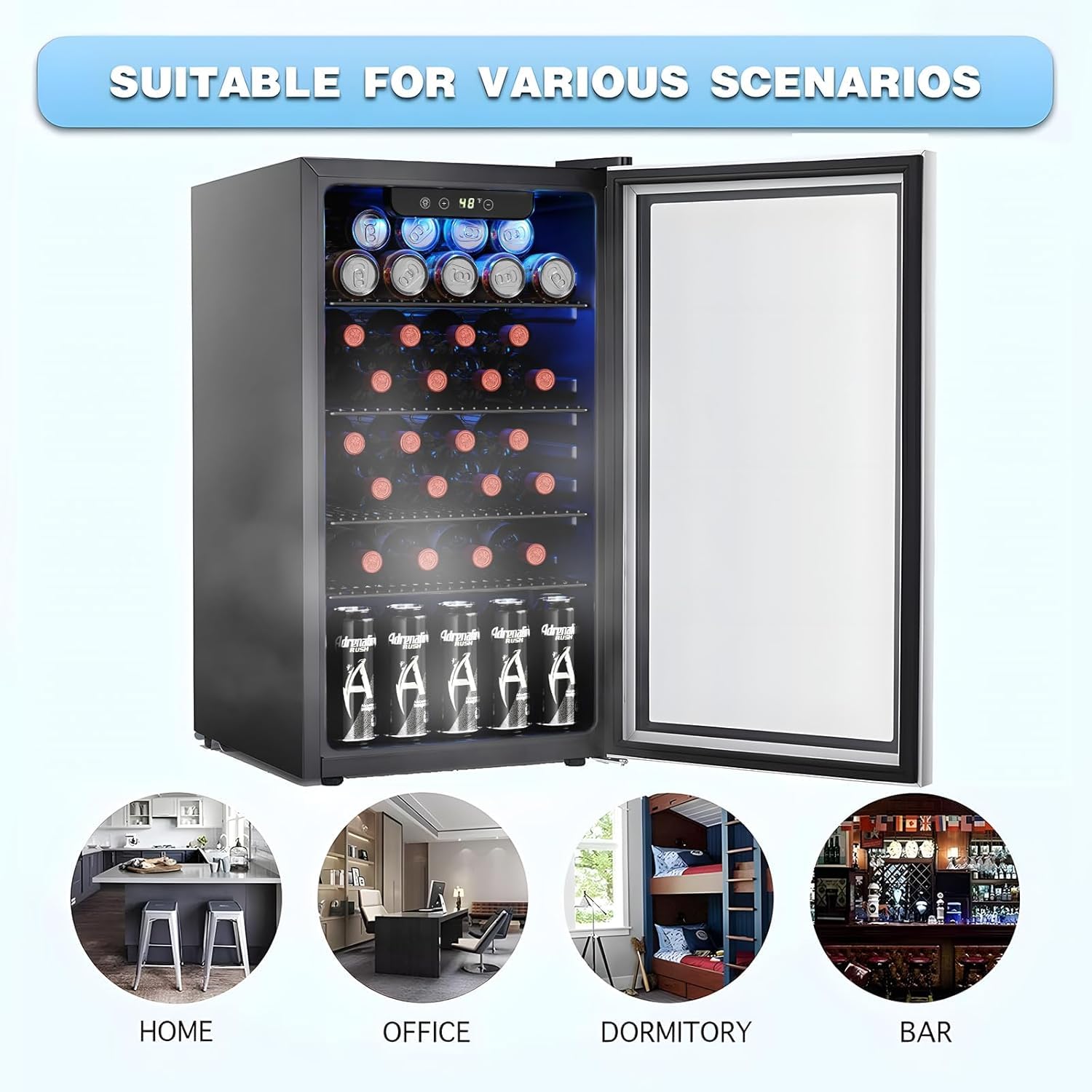 26本収納 130缶収納 ワインクーラー/キャビネット冷蔵庫 - Wine Beer Cooler のレビューと価格