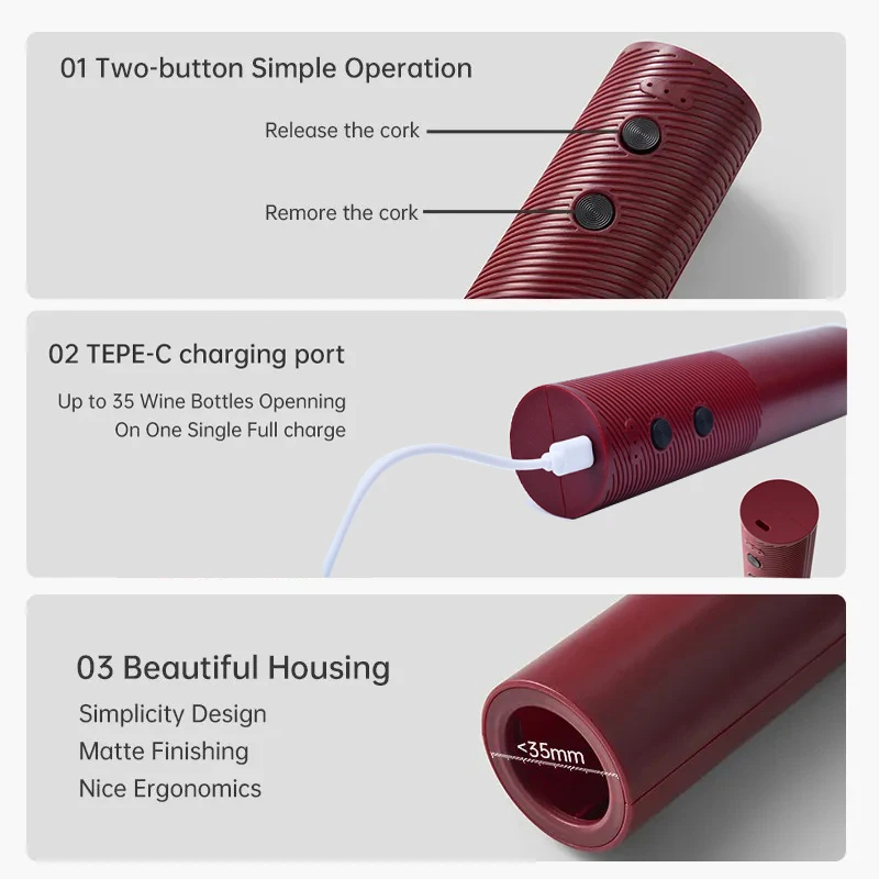 ホームフィッシュ 電動ワインオープナー 自動赤ワインコルク抜 - Wine Opener Electric のレビューと価格