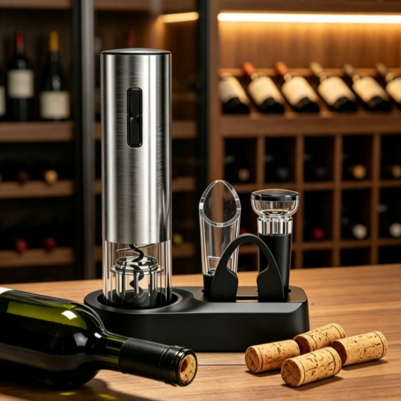 USB電動ワインオープナー、充電式ワインボトルコルクスクリュ - Wine Opener Electric のレビューと価格