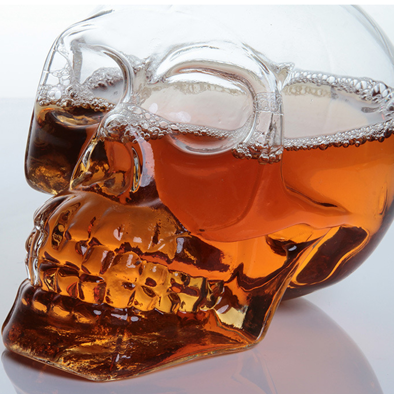 クリエイティブスカルヘッドデカンタクリスタルボトルウォッカワ - Whisky Beer And Wine のレビューと価格