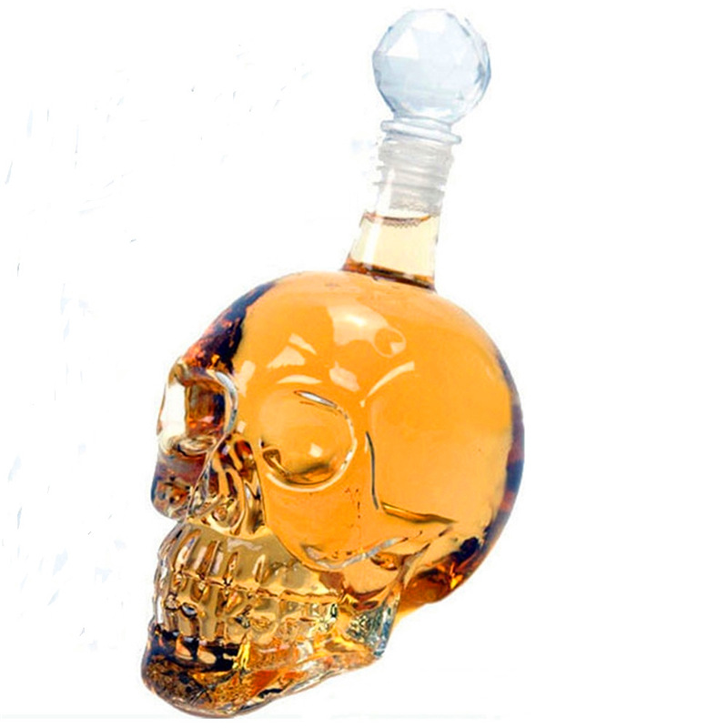 クリエイティブスカルヘッドデカンタクリスタルボトルウォッカワ - Whisky Beer And Wine のレビューと価格