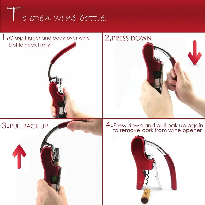 プロ仕様ステンレス製ワインオープナー ウェイターズコルクスク - Wine Beer Bottle のレビューと価格