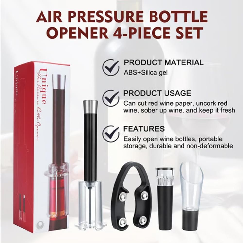 バーアクセサリー ワインボトルオープナーセット アルミ合金  - Wine Beer Bottle のレビューと価格