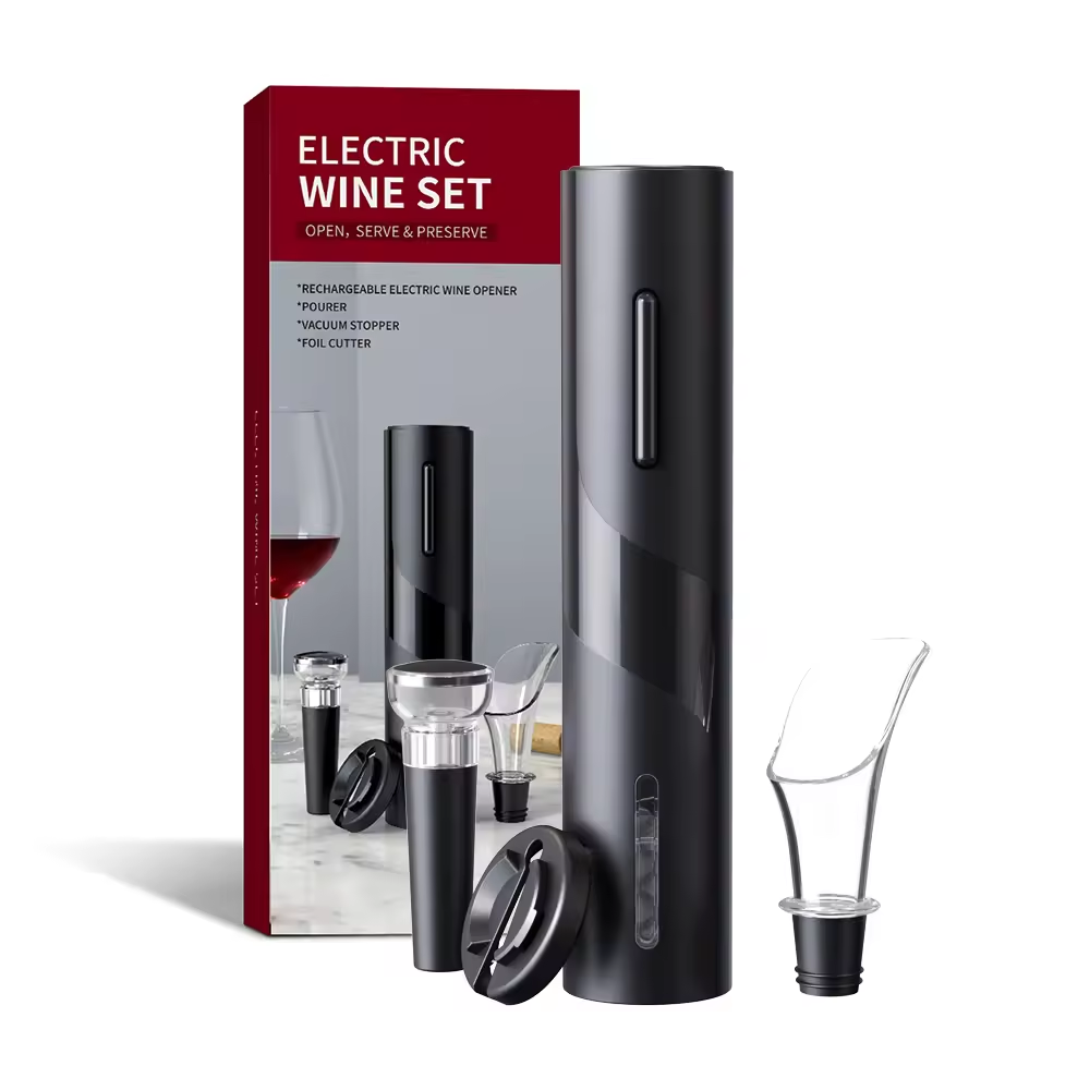 電動ワインオープナーセット家庭用全自動コルク抜きデカンタ付き - Wine Opener Electric のレビューと価格