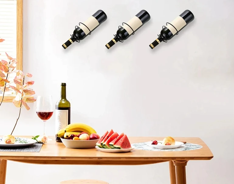 ネジ付き壁掛けワインラック、赤ワインボトルディスプレイホルダ - Wine Rack Wall Mount のレビューと価格