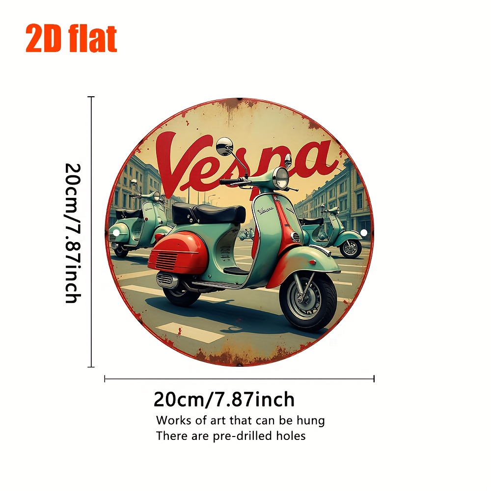 2Dフラット、2Dフラットレトロベスナスクーターメタルウォー - Wine Tag Label のレビューと価格