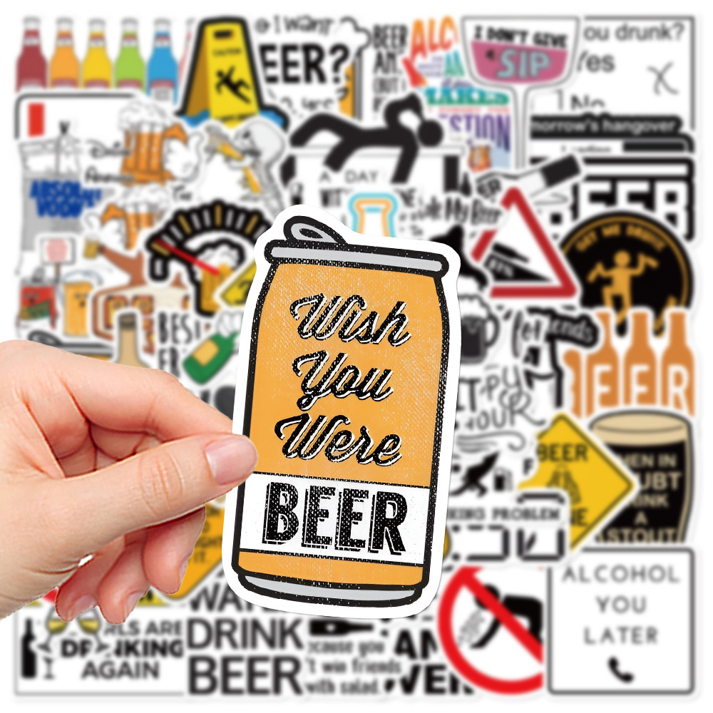 ユーモラスなグラフィティステッカー,アルコール,ビール,ワイ - Wine Beer Cooler のレビューと価格