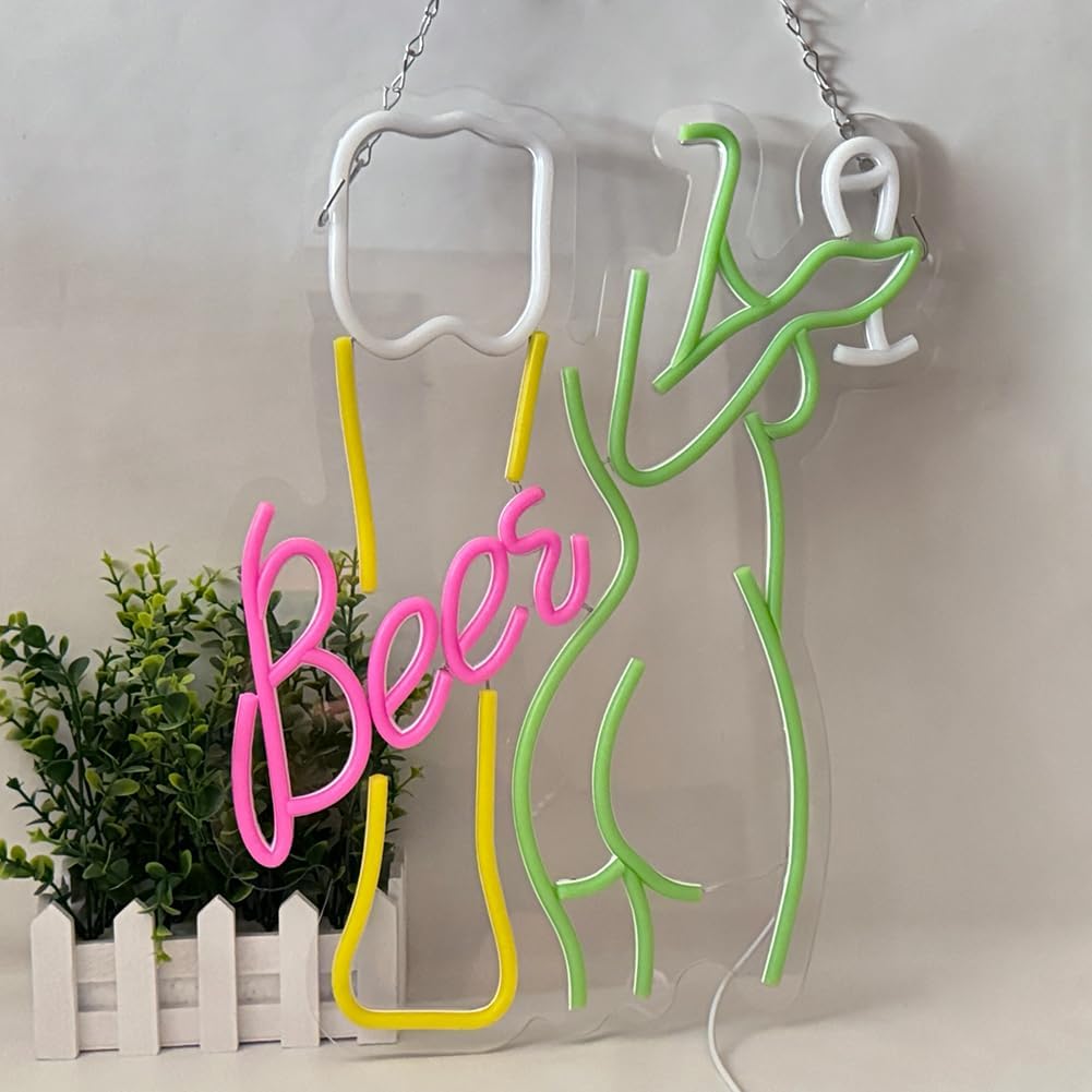 ビールネオンサイン 女性の体ネオンライト LEDワイングラス - Wine Beer Store のレビューと価格