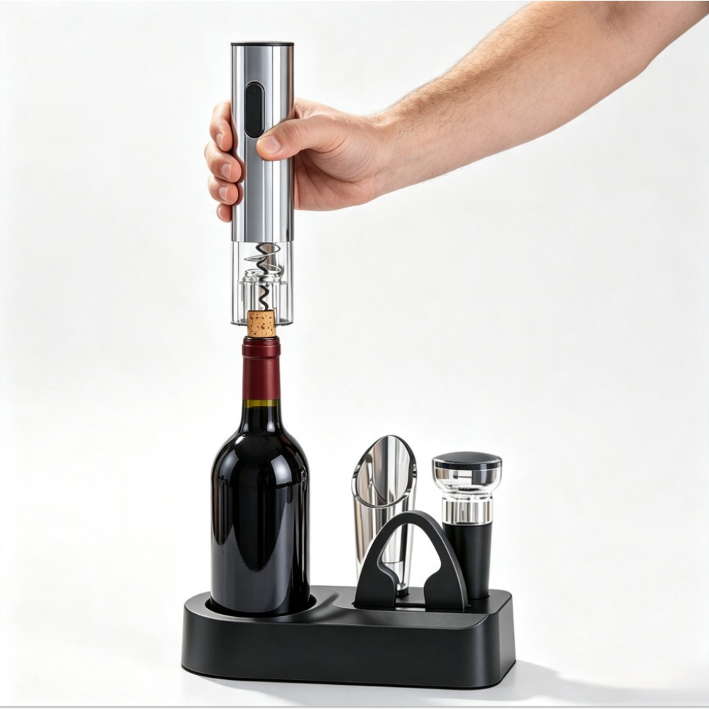 USB充電式電動ワインボトルオープナー（フォイルカッター付き - Wine Opener Electric のレビューと価格