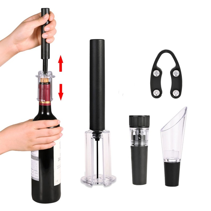 エアポンプワインボトルオープナー空気圧真空ワインストッパービ - Beer Wine Hobby のレビューと価格